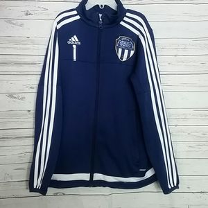 ADIDAS 1 Boys FOOTBALL CLUB Blue Jacket Size M